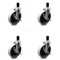 Service Caster 5 Inch Thermoplastic Wheel 1-5/8 Inch Expanding Stem Caster with Brakes, 4PK SCC-EX05S510-TPRS-SLB-158-4 - alternate 1
